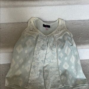 Womens Sleeveless Lace Top - Light Blue